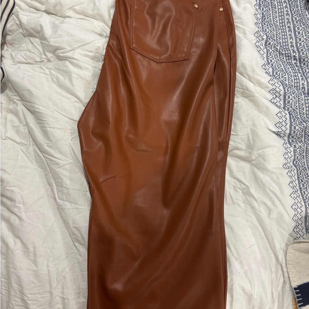 Judy Blue Brown faux leather pants